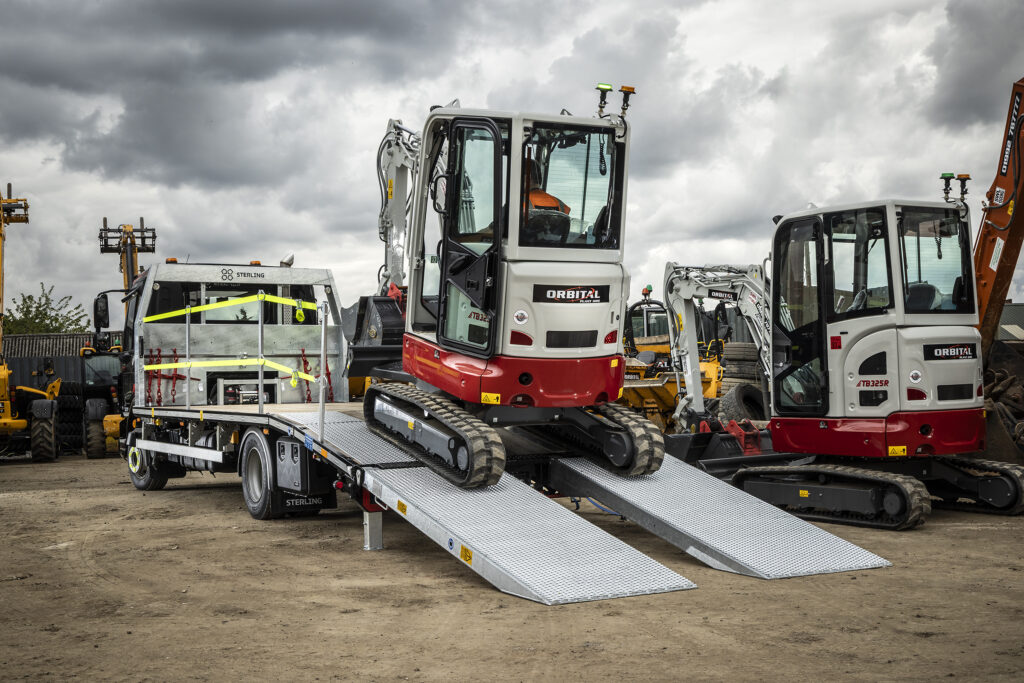 Sterling Miniload beavertail built and mounted on a DAF for Orbital Equipment